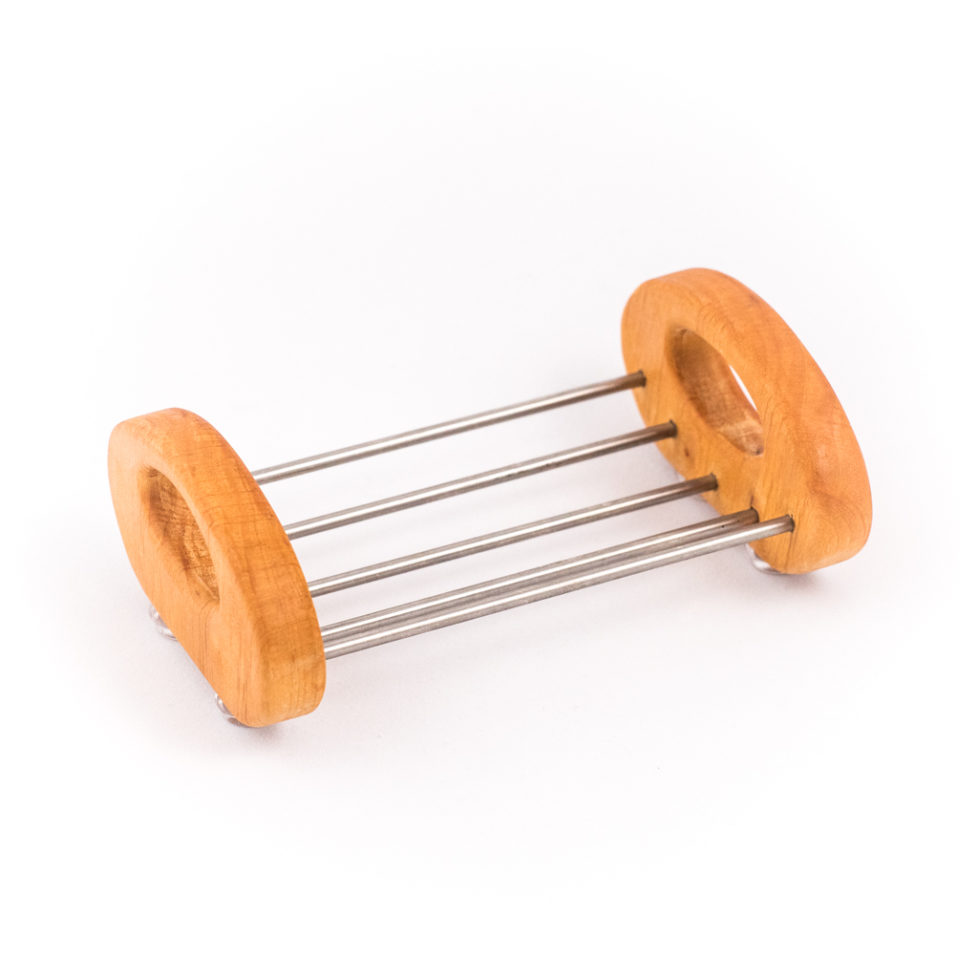porte savon bois et inox