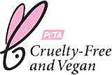 logo PETA Cruelty free and vegan