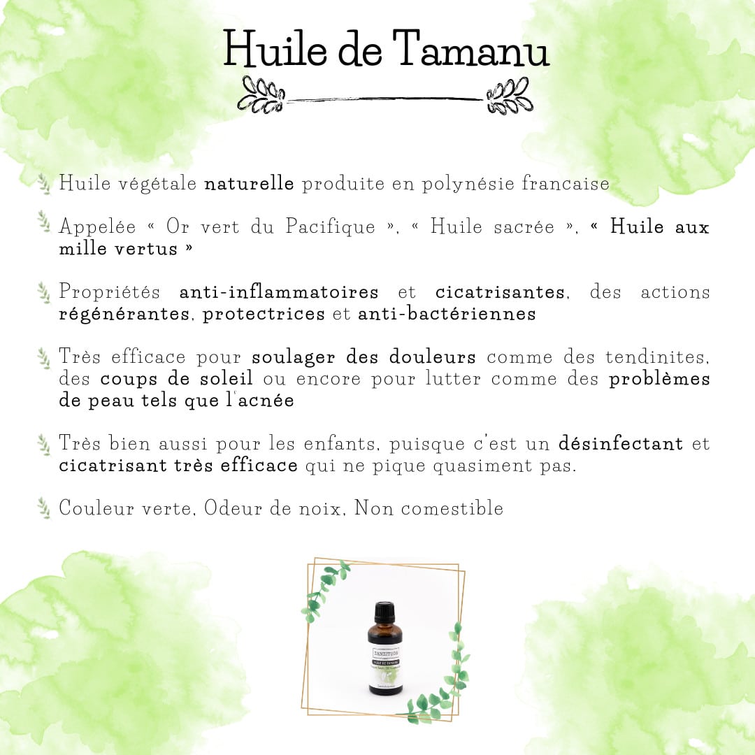 bienfaits de l'huile de tamanu